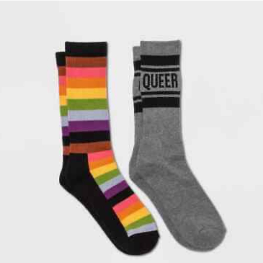 Take Pride Adult Size LARGE 2pk Socks